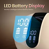 POR 2683 Harmonics Twins 29 TWS Earbuds – Bluetooth 5.4 | In-Ear | Bass  | Beige