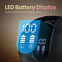 POR 2682 Harmonics Twins 29 TWS Earbuds – Bluetooth 5.4  In-Ear  Bass  30H Playtime  Display  Black