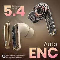 POR 2683 Harmonics Twins 29 TWS Earbuds – Bluetooth 5.4 | In-Ear | Bass  | Beige