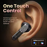 POR 2682 Harmonics Twins 29 TWS Earbuds – Bluetooth 5.4 In-Ear Bass 30H Playtime Display Black
