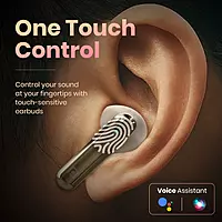 POR 2683 Harmonics Twins 29 TWS Earbuds – Bluetooth 5.4 | In-Ear | Bass  | Beige