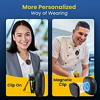 VlogMate One Wireless Microphone – Dual Mic Setup | Type-C Input | Long Battery Playback