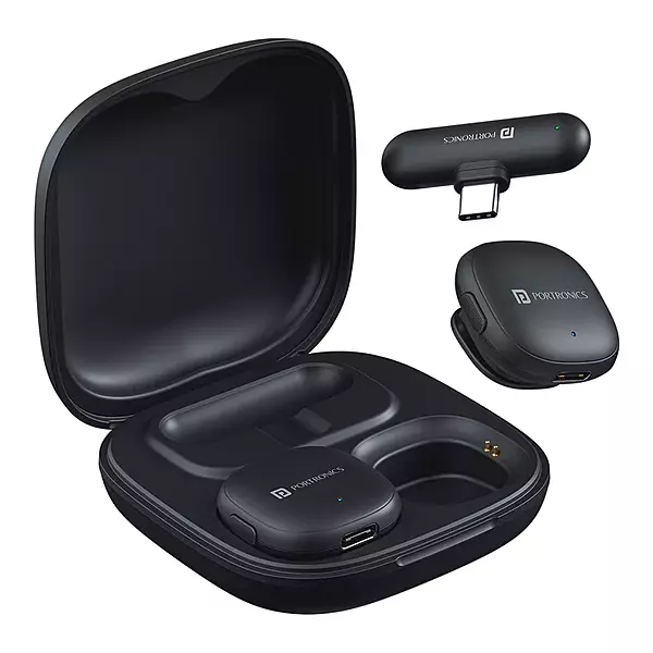 VlogMate One Wireless Microphone – Dual Mic Setup | Type-C Input | Long Battery Playback