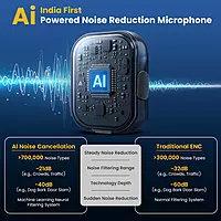 VlogMate One Wireless Microphone – Dual Mic Setup | Type-C Input | Long Battery Playback