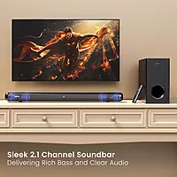 POR 2650 Pure Sound 108 Soundbar – 160W  Subwoofer  Bluetooth, USB, HDMI, SD, AUX  Black