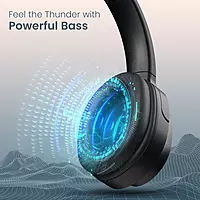 POR 2756 Muffs M4 Wireless Headphones – Bluetooth 5.3  Noise Isolation  Type-C Charging  Black