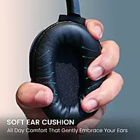 POR 2756 Muffs M4 Wireless Headphones – Bluetooth 5.3  Noise Isolation  Type-C Charging  Black