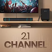 POR 2929 Sound Slick X Soundbar – 250W Subwoofer Bluetooth, USB, HDMI, Optical, AUX Black
