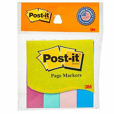 3M - Post-it - 4 Colour - Page Markers - 1.9cm x 7.6cm