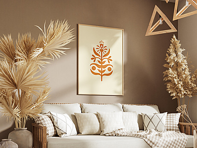 Elegant floral Art Poster I Minimalistic Art Poster