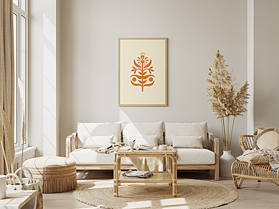 Elegant floral Art Poster I Minimalistic Art Poster