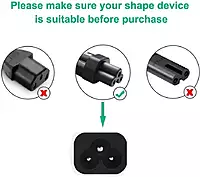 Champion Laptop Power Cable IEC C5 3-Pin AC Cord for Dell HP Lenovo Acer Asus Notebook Chargers