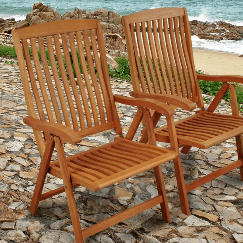 Woodenlia Sun Flair Folding Garden Chair (Set of 2) Woodenlia Sun Flair Folding Garden Chair (Set of 2)