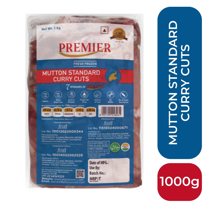 Mutton Premier Standard Curry Cut