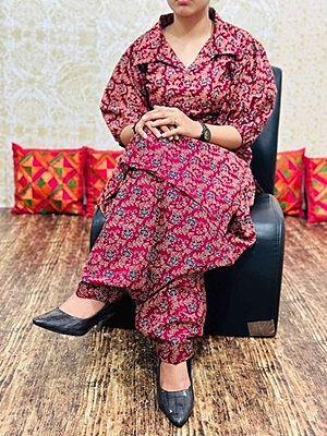 Premium Ajrakh Co-Ord Set Catalogue 1-Magenta Premium Ajrakh Co-Ord Set Catalogue 1-Magenta