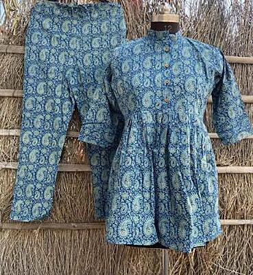 Premium Ajrakh Co-Ord Set Catalogue 2-Blue Premium Ajrakh Co-Ord Set Catalogue 2-Blue