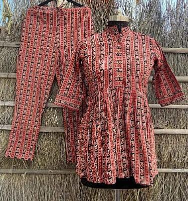 Premium Ajrakh Co-Ord Set Catalogue 2-Rust Premium Ajrakh Co-Ord Set Catalogue 2-Rust
