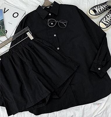 Premium Cotton Co-Ord Set Catalogue 1-Black Premium Cotton Co-Ord Set Catalogue 1-Black