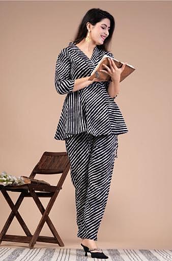 Premium Cotton Co-Ord Set Catalogue 10-Black Premium Cotton Co-Ord Set Catalogue 10-Black
