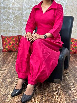 Premium Cotton Co-Ord Set Catalogue 11-Magenta Premium Cotton Co-Ord Set Catalogue 11-Magenta