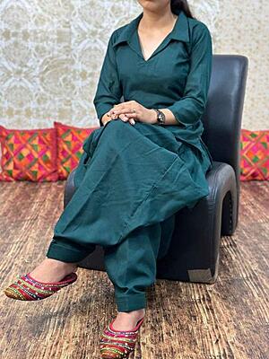 Premium Cotton Co-Ord Set Catalogue 12-BottleGreen Premium Cotton Co-Ord Set Catalogue 12-BottleGreen