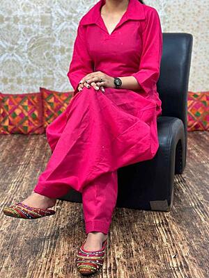 Premium Cotton Co-Ord Set Catalogue 12-Magenta Premium Cotton Co-Ord Set Catalogue 12-Magenta