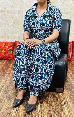 Premium Cotton Co-Ord Set Catalogue 16-Indigo Premium Cotton Co-Ord Set Catalogue 16-Indigo