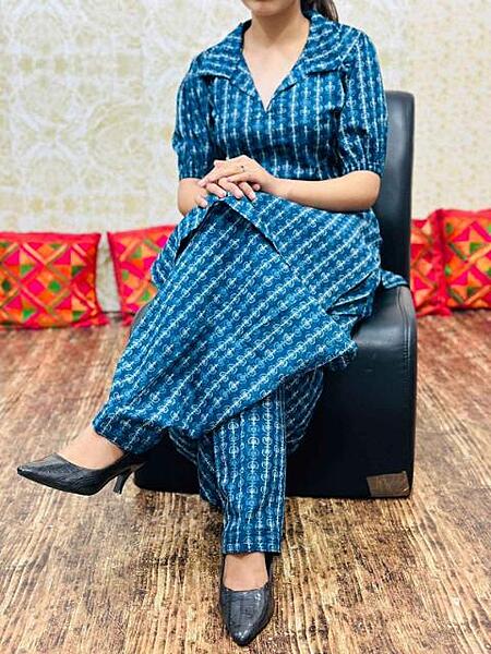 Premium Cotton Co-Ord Set Catalogue 17-Indigo-1 Premium Cotton Co-Ord Set Catalogue 17-Indigo-1