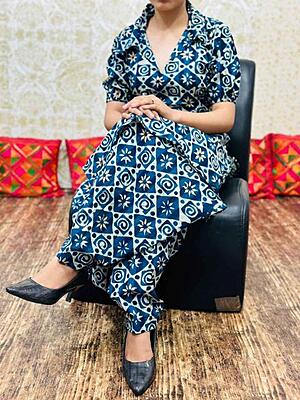 Premium Cotton Co-Ord Set Catalogue 17-Indigo-3 Premium Cotton Co-Ord Set Catalogue 17-Indigo-3