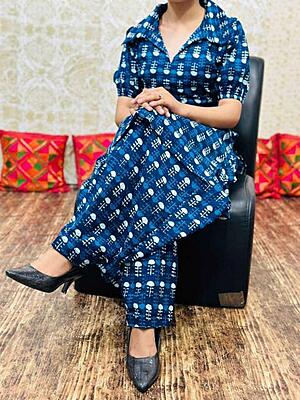 Premium Cotton Co-Ord Set Catalogue 17-Indigo-4 Premium Cotton Co-Ord Set Catalogue 17-Indigo-4