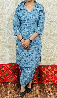 Premium Cotton Co-Ord Set Catalogue 18-Blue Premium Cotton Co-Ord Set Catalogue 18-Blue