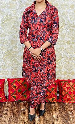 Premium Cotton Co-Ord Set Catalogue 18-Red