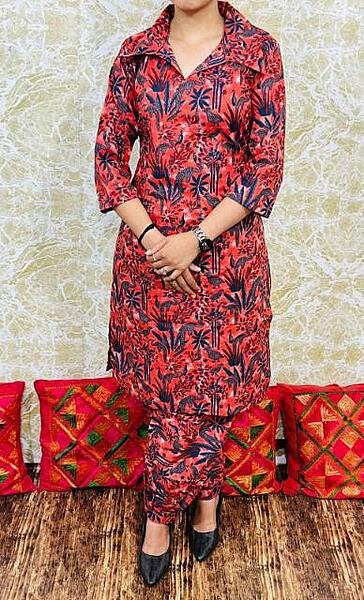 Premium Cotton Co-Ord Set Catalogue 18-Red Premium Cotton Co-Ord Set Catalogue 18-Red