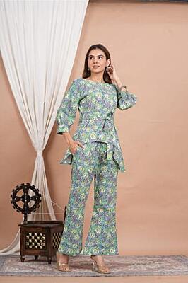 Premium Cotton Co-Ord Set Catalogue 19-Green-1 Premium Cotton Co-Ord Set Catalogue 19-Green-1