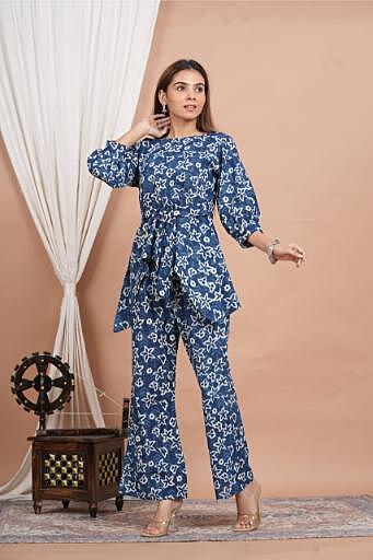 Premium Cotton Co-Ord Set Catalogue 19-Indigo-1 Premium Cotton Co-Ord Set Catalogue 19-Indigo-1