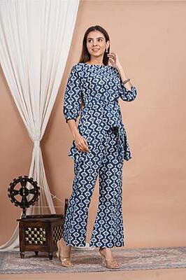 Premium Cotton Co-Ord Set Catalogue 19-Indigo-2 Premium Cotton Co-Ord Set Catalogue 19-Indigo-2