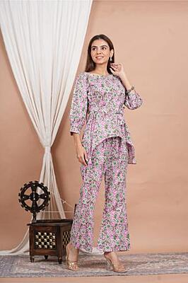 Premium Cotton Co-Ord Set Catalogue 19-Pink-3 Premium Cotton Co-Ord Set Catalogue 19-Pink-3