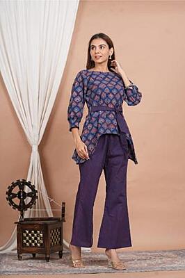 Premium Cotton Co-Ord Set Catalogue 19-Purple-1 Premium Cotton Co-Ord Set Catalogue 19-Purple-1