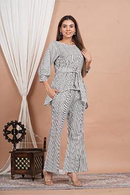 Premium Cotton Co-Ord Set Catalogue 19-White-1 Premium Cotton Co-Ord Set Catalogue 19-White-1