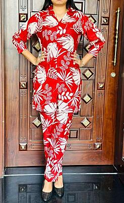 Premium Cotton Co-Ord Set Catalogue 21-Red-1 Premium Cotton Co-Ord Set Catalogue 21-Red-1