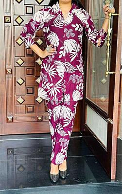 Premium Cotton Co-Ord Set Catalogue 21-Wine-3 Premium Cotton Co-Ord Set Catalogue 21-Wine-3