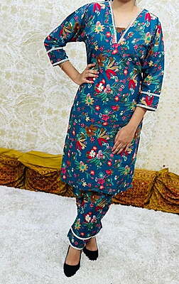 Premium Cotton Co-Ord Set Catalogue 22-CobaltBlue-2 Premium Cotton Co-Ord Set Catalogue 22-CobaltBlue-2