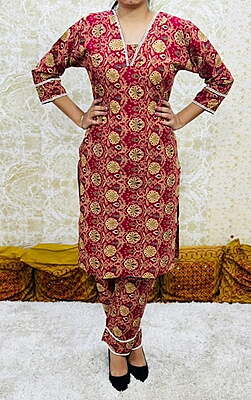 Premium Cotton Co-Ord Set Catalogue 22-Maroon-1 Premium Cotton Co-Ord Set Catalogue 22-Maroon-1