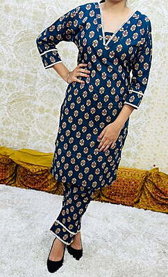 Premium Cotton Co-Ord Set Catalogue 22-NavyBlue-2 Premium Cotton Co-Ord Set Catalogue 22-NavyBlue-2