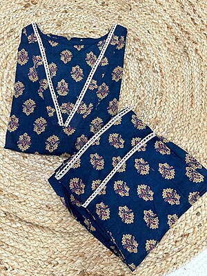 Premium Cotton Co-Ord Set Catalogue 22-NavyBlue-3 Premium Cotton Co-Ord Set Catalogue 22-NavyBlue-3