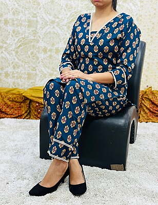 Premium Cotton Co-Ord Set Catalogue 22-NavyBlue-4 Premium Cotton Co-Ord Set Catalogue 22-NavyBlue-4