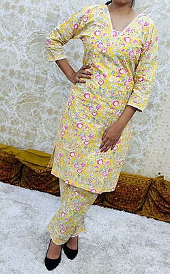 Premium Cotton Co-Ord Set Catalogue 22-Yellow-2 Premium Cotton Co-Ord Set Catalogue 22-Yellow-2