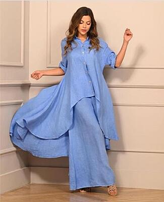 Premium Cotton Co-Ord Set Catalogue 3-Blue Premium Cotton Co-Ord Set Catalogue 3-Blue