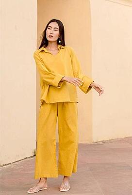 Premium Cotton Co-Ord Set Catalogue 6-Mustard Premium Cotton Co-Ord Set Catalogue 6-Mustard