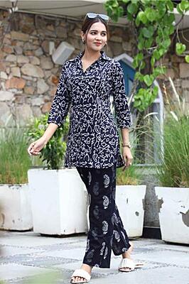 Premium Cotton Co-Ord Set Catalogue 7-Black-1 Premium Cotton Co-Ord Set Catalogue 7-Black-1